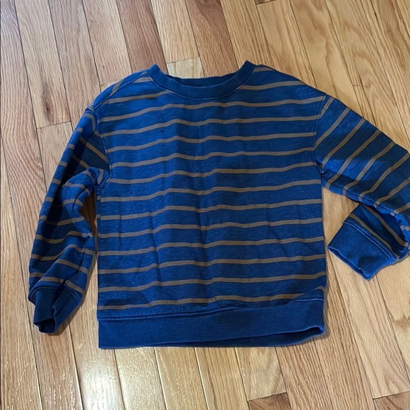 Boys Blue and Brown Striped Crewneck Sweater - Picture 1 of 2
